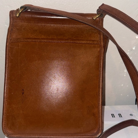 Vintage coach murphy crossbody bag British tan leather flap purse - Picture 5 of 16